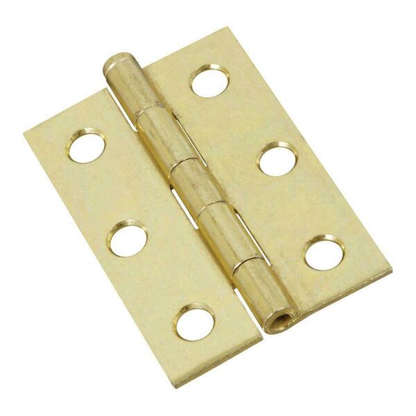 National Mfg Sales 2.5 in. Steel Brass Removable Pin Door Hinges, 2PK 5701834